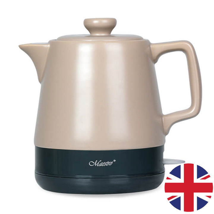 Bouilloire électrique en céramique 1l Maestro MR-071 Beige 1000W, prise UK