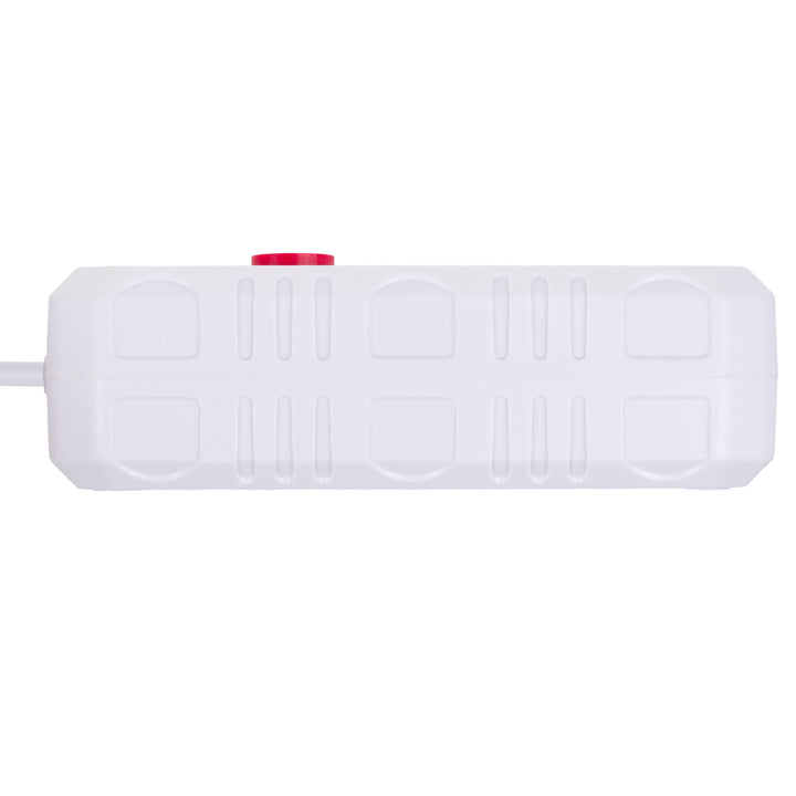 Multiprise Maclean, câble d'extension 2 prises + 3xUSB, 110-240V AC 50/60Hz, 2.1A max 2500W, 1.5m, blanc, MCE387 W