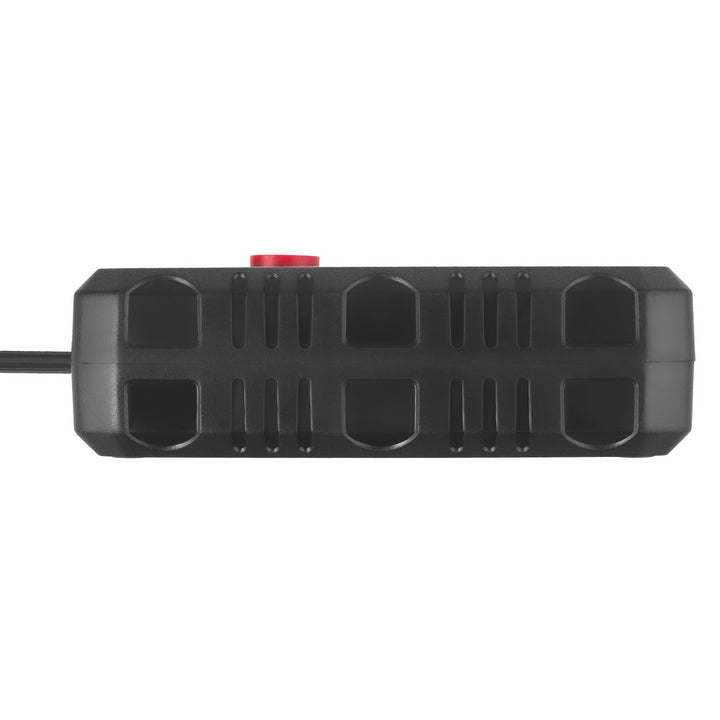 Multiprise Maclean, câble d'extension 2 prises + 3xUSB, 110-240V AC 50/60Hz, 2.1A max 2500W, 3 m, noir, MCE388 B