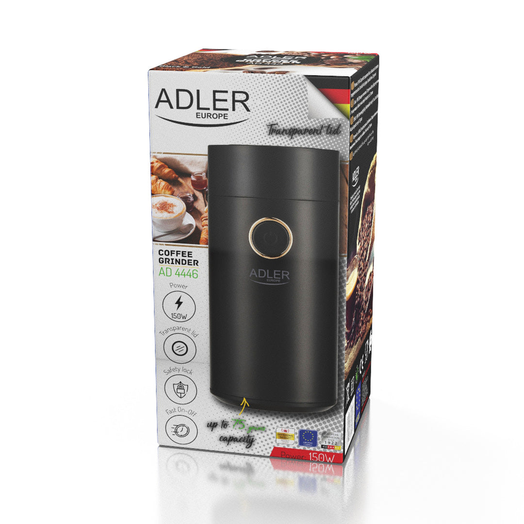 Moulin à café électrique Adler, 150W, noir, AD 4446BG