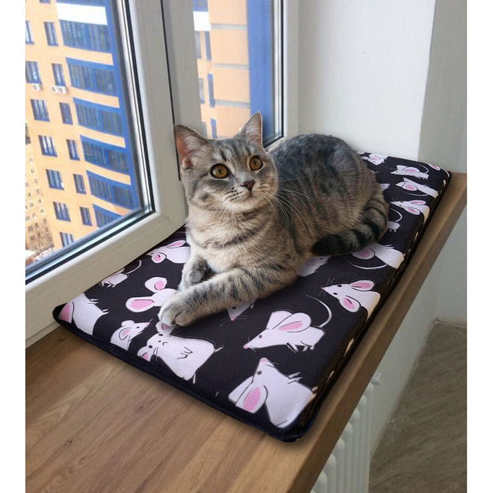 Coussin pour chat pour rebord de fenêtre 25x55cm Bertoni MYSZKI pattern
