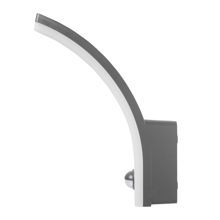 Détecteur de mouvement Maclean Lampe LED, détecteur de mouvement PIR, gris, 20W, IP65, 2000lm, blanc neutre (4000K) MCE512 GR, 2 pièces