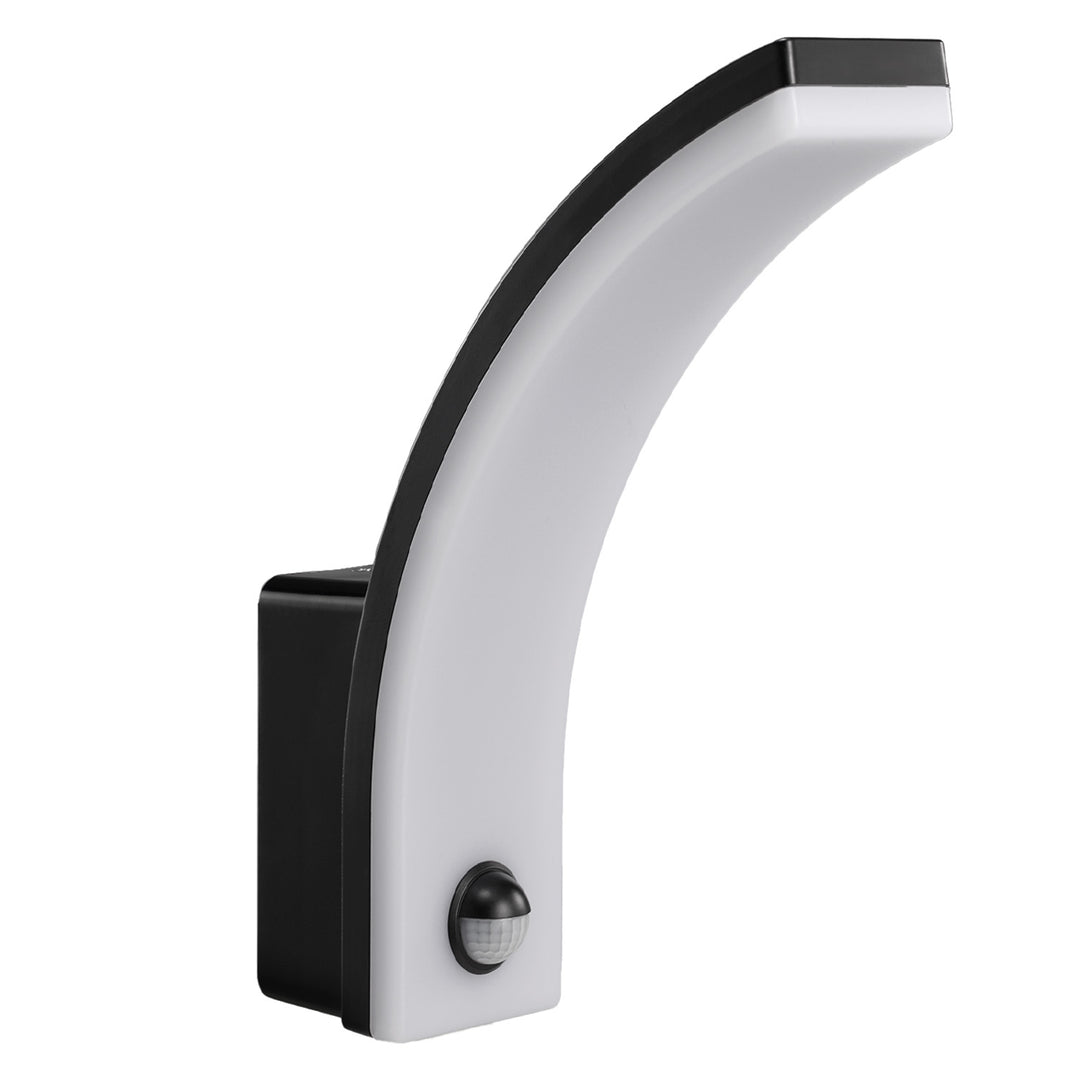 Détecteur de mouvement Maclean Lampe LED, détecteur de mouvement PIR, noir, 20W, IP65, 2000lm, blanc neutre (4000K) MCE512 B, 2 pièces