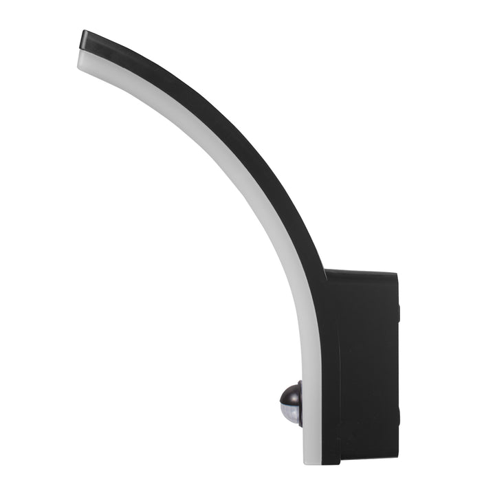 Détecteur de mouvement Maclean Lampe LED, détecteur de mouvement PIR, noir, 20W, IP65, 2000lm, blanc neutre (4000K) MCE512 B, 2 pièces