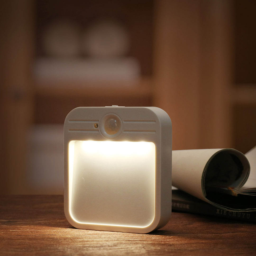 Lampe d'escalier Maclean LED, avec détecteur de mouvement, temp. 4000K, 3.7V/500mAh, 4 LED, portée 3-4m, MCE236, 2 pièces