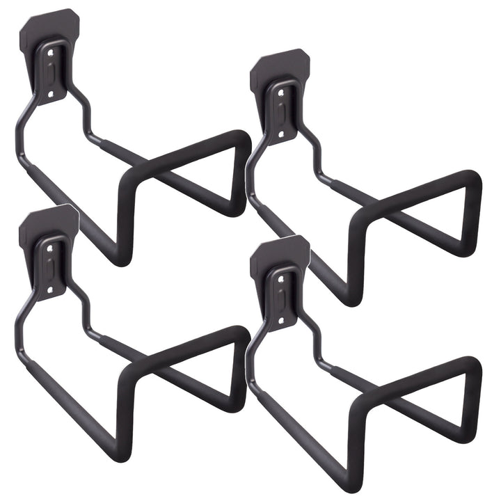 Support mural de garage Maclean, pour pneus, outils de jardin, échelle, tuyaux, vélos, acier, charge max. 35kg, MC-441, 4 pièces