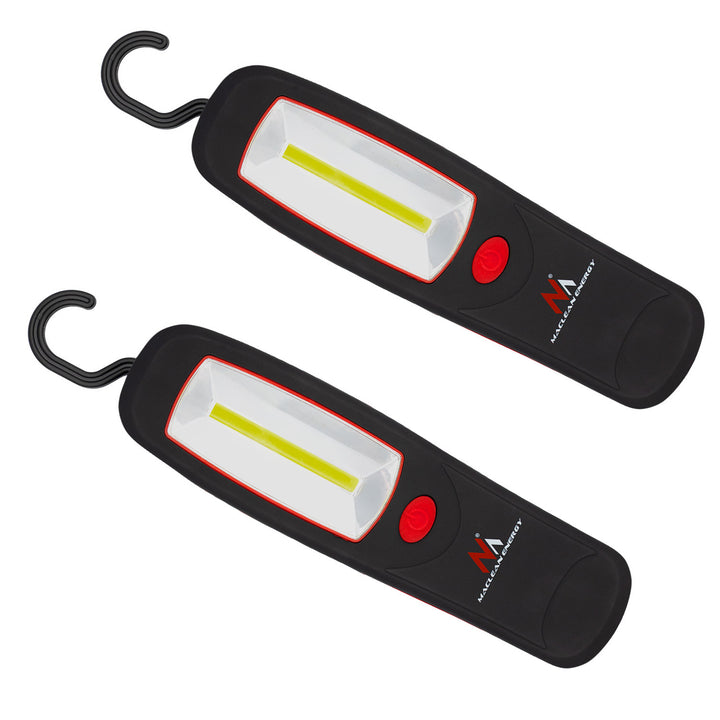 Lampe d'atelier LED COB Maclean, aimant, crochet, MCE03, lot de 2