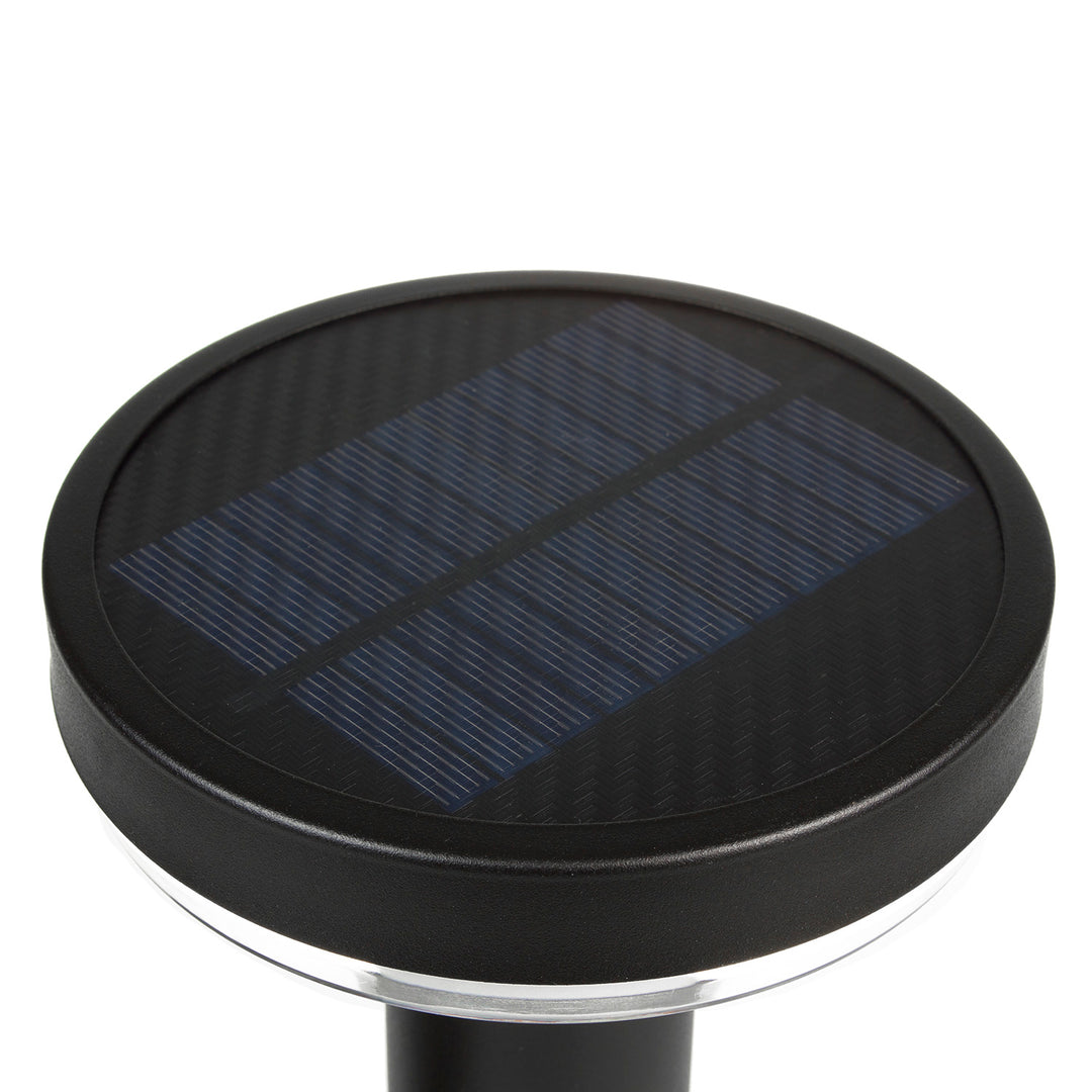 Lampe solaire LED Maclean, avec capteur, 3 modes, plug-in, Li-ion 18650, IP44, 3,7V, 1200 mAh, Noir, MCE465 B, 6 pièces