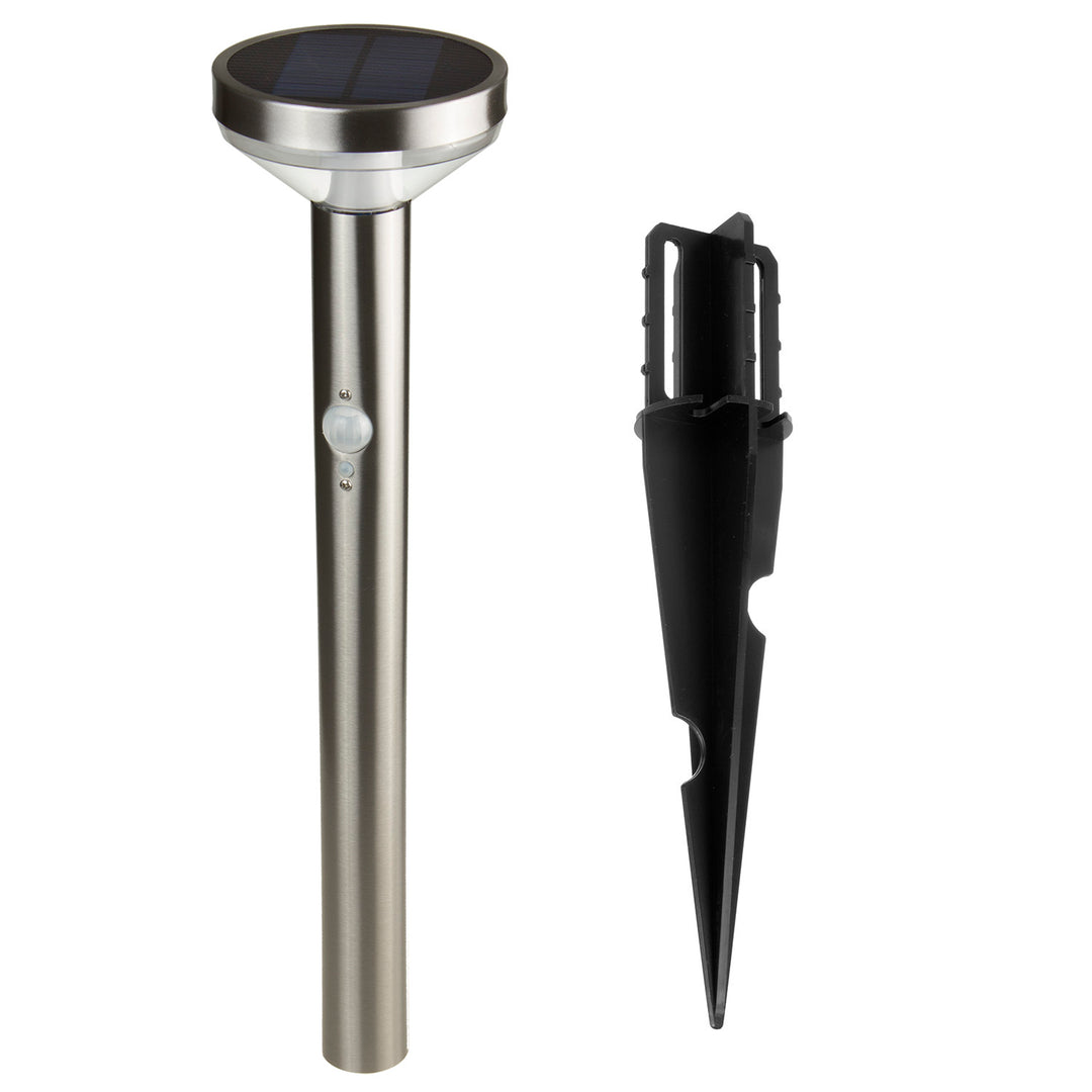 Maclean Solar LED Light, avec capteur, 3 modes, plug-in, Li-ion 18650, IP44, 3.7V, 1200 mAh, Chrome mat, MCE465 C/M, 6 pièces
