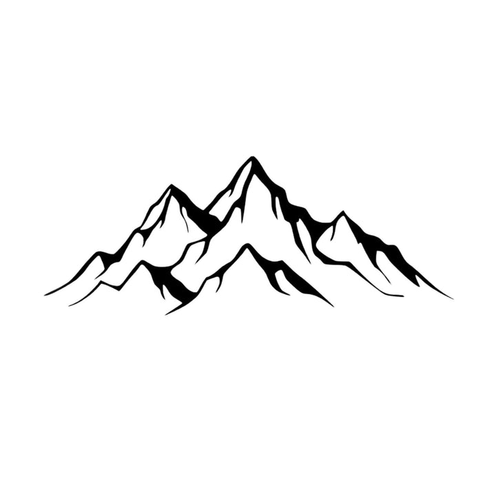 Tableau ajouré, décoration murale 3D, tableau 3D "Panorama des montagnes" 200x68cm Noir