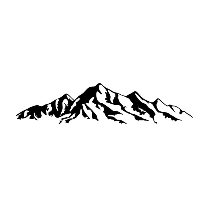 Tableau ajouré, décoration murale 3D, tableau 3D "Montagnes des Alpes" 200x46cm Noir