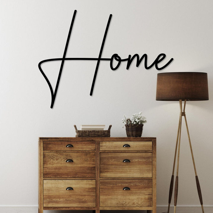 Tableau ajouré, décoration murale 3D, tableau 3D "Home" 100x60cm noir