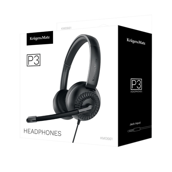 Casque avec micro pour ordinateur (prise jack 3,5 mm) Kruger&Matz P3