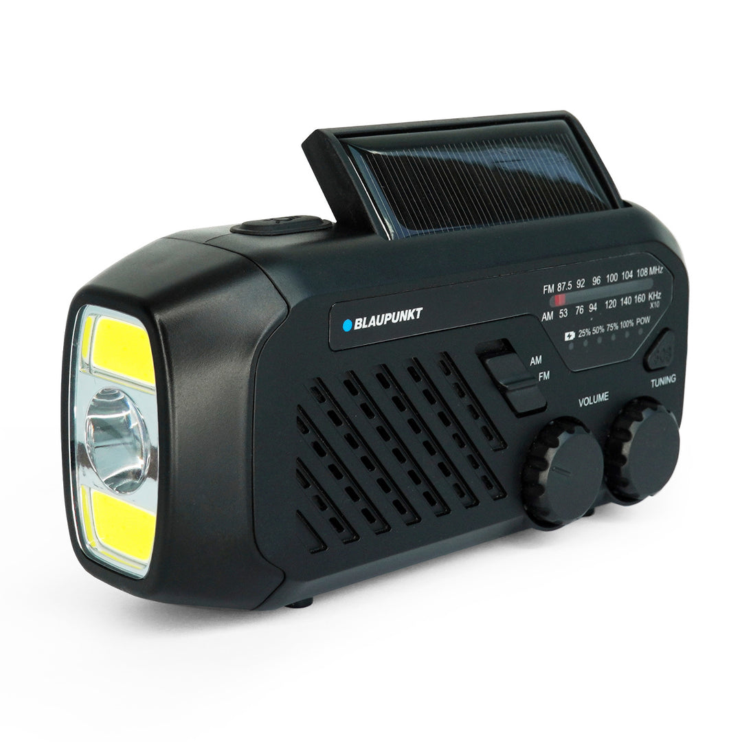 Radio Blaupunkt secteur/batterie, torche LED, indication SOS, antenne, ER10