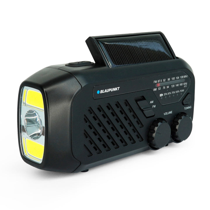Radio Blaupunkt secteur/batterie, torche LED, indication SOS, antenne, ER10
