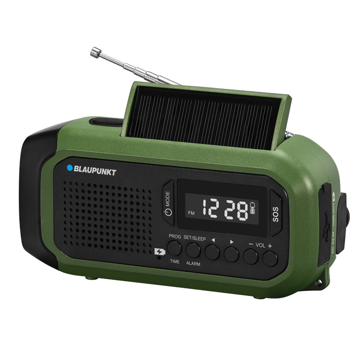 Radio Blaupunkt secteur/batterie, torche LED, indication SOS, antenne, ER20