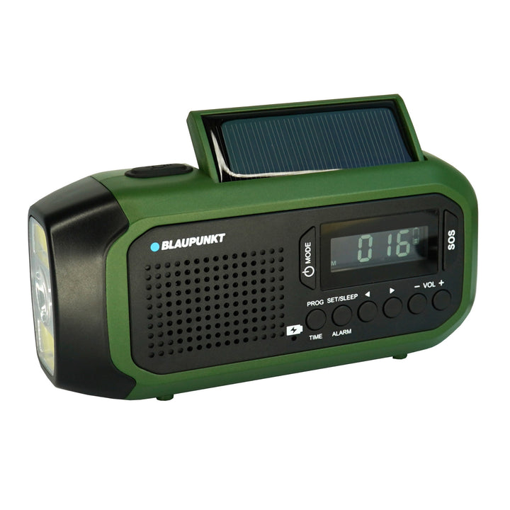 Radio Blaupunkt secteur/batterie, torche LED, indication SOS, antenne, ER20