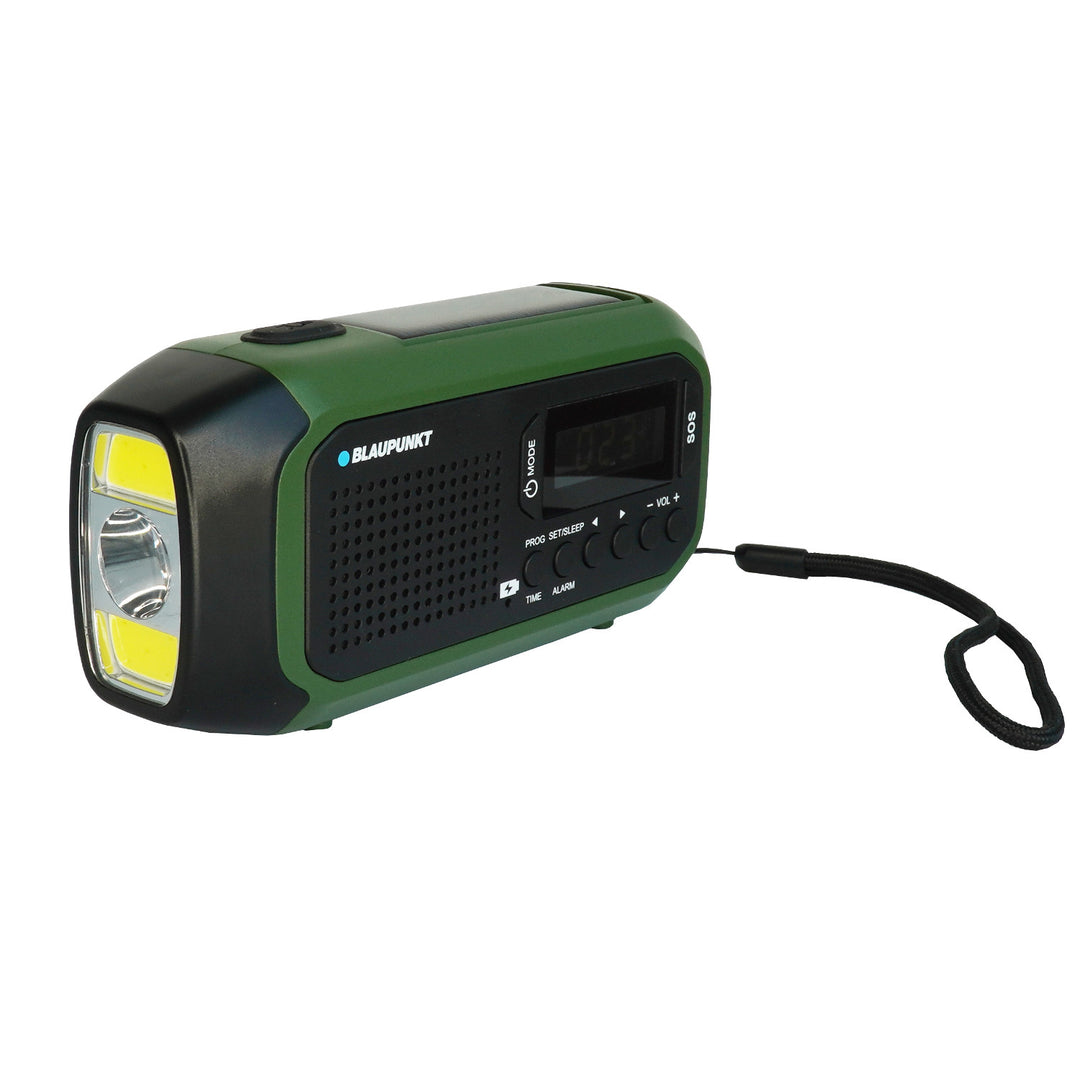Radio Blaupunkt secteur/batterie, torche LED, indication SOS, antenne, ER20