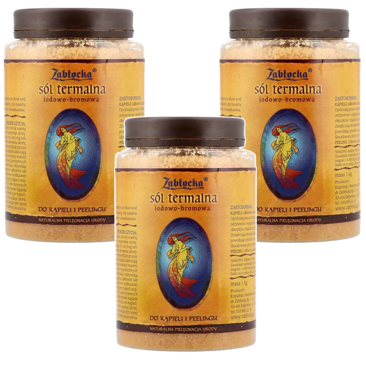 Sel thermal iode-brome, Zablocka - pour le bain et l'épluchage, 1 kg 3 pièces