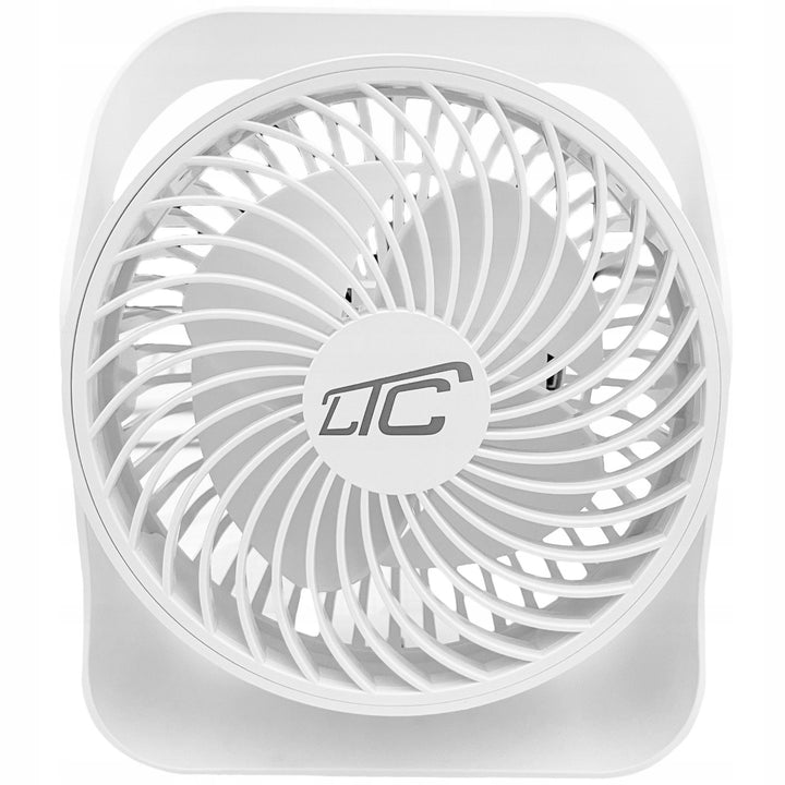 Ventilateur de bureau sans fil LTC, chargeur USB C, 4 niveaux de vitesse, batterie 2000 mAh, LXWB16