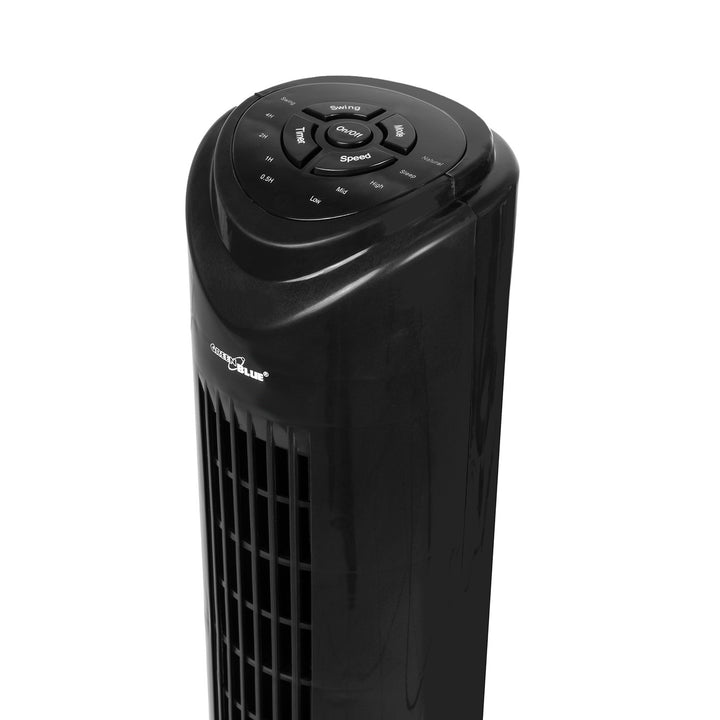 Ventilateur colonne GreenBlue 45W avec 3 niveaux de puissance, 82cm de haut, 1,5m de câble, avec télécommande et minuterie GB645 avec prise UK
