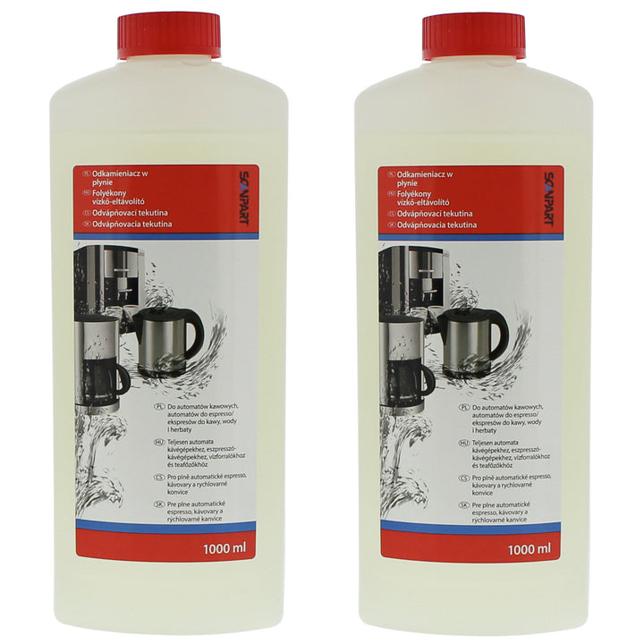 Détartrant pour machines à café, bouilloires, 1 litre, universel, Scanpart, 2 pièces