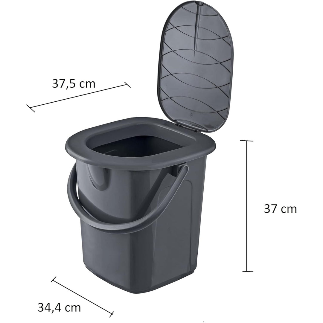 Toilette de randonnée BranQ, 22L, recyclée, anthracite, 1306b