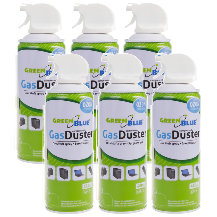 GreenBlue GB400 air comprimé 400ml pistolet atomiseur - pistolet spray, 6 pièces