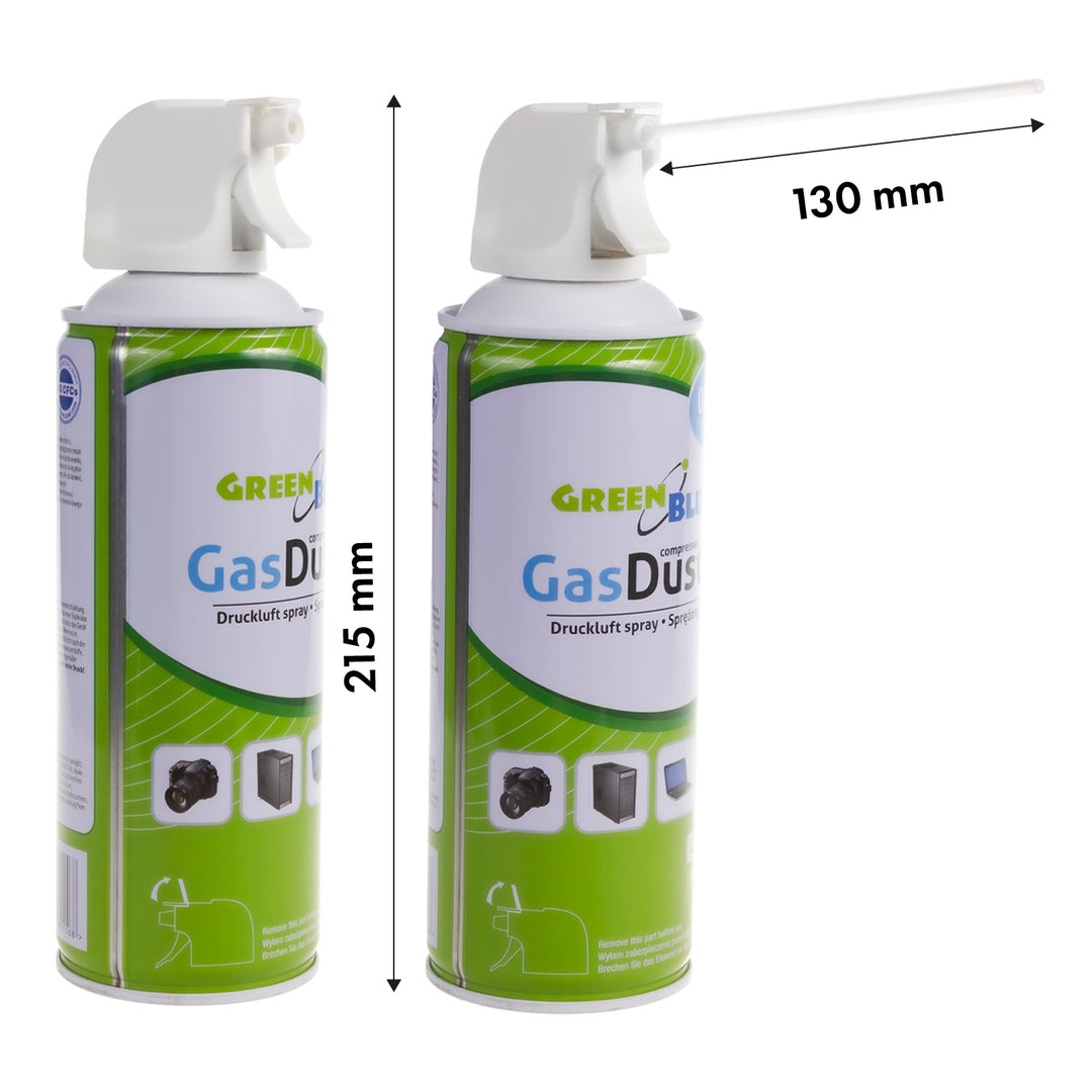 Air comprimé GreenBlue GB400 400ml atomiseur de pistolet - spray de pistolet, 9 pièces