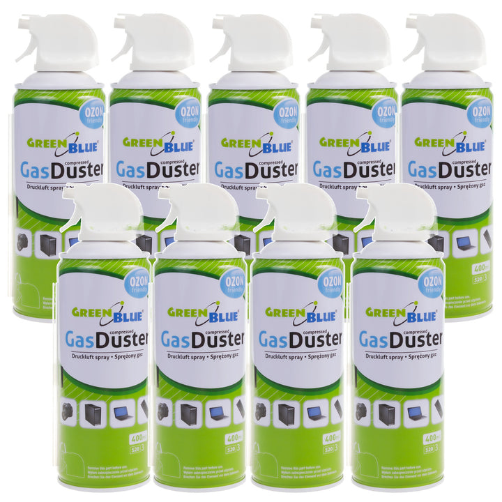 Air comprimé GreenBlue GB400 400ml atomiseur de pistolet - spray de pistolet, 9 pièces