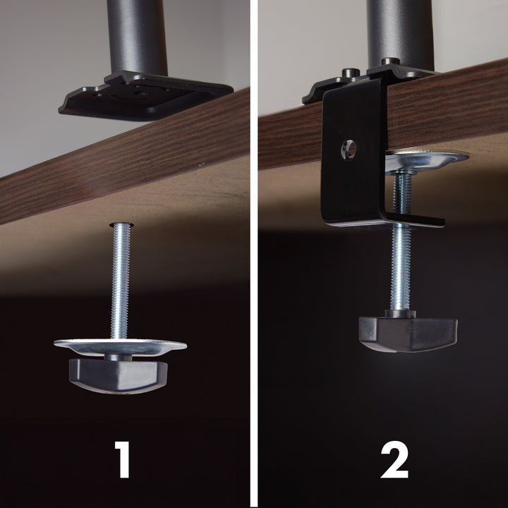 Support pour 3 moniteurs Maclean, ressort à gaz, 17"-27", 2-8kg, noir, MC-137