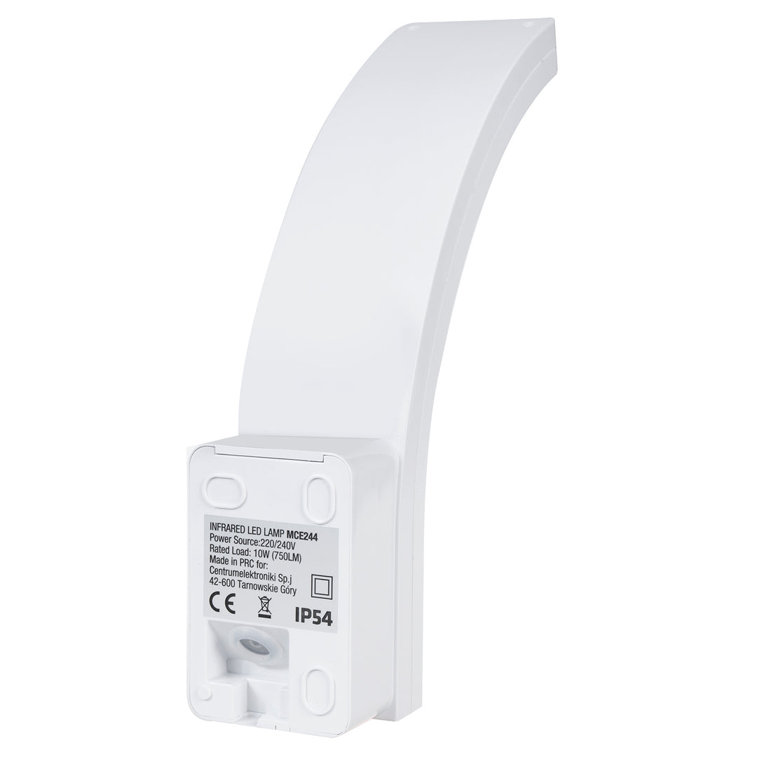 Lampe LED à détecteur de mouvement Maclean, détecteur de mouvement PIR, blanc, 10W, IP54, 750lm, blanc neutre (4000K) MCE244 W