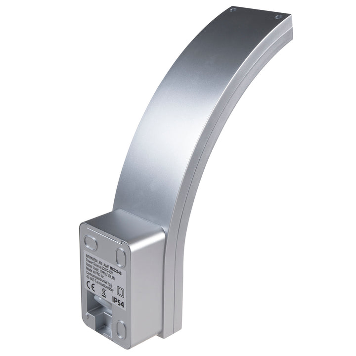 Détecteur de mouvement Maclean Lampe LED, détecteur de mouvement PIR, argent, 10W, IP54, 750lm, blanc neutre (4000K) MCE244 S, 2 pièces