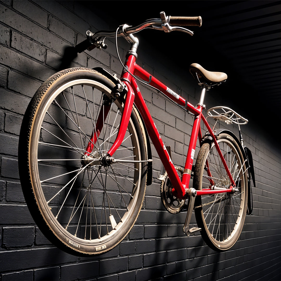 Jeu de 8 supports muraux Maclean, pour pneus, roues, échelle, vélo, acier, charge max. 22kg/support, MC-489