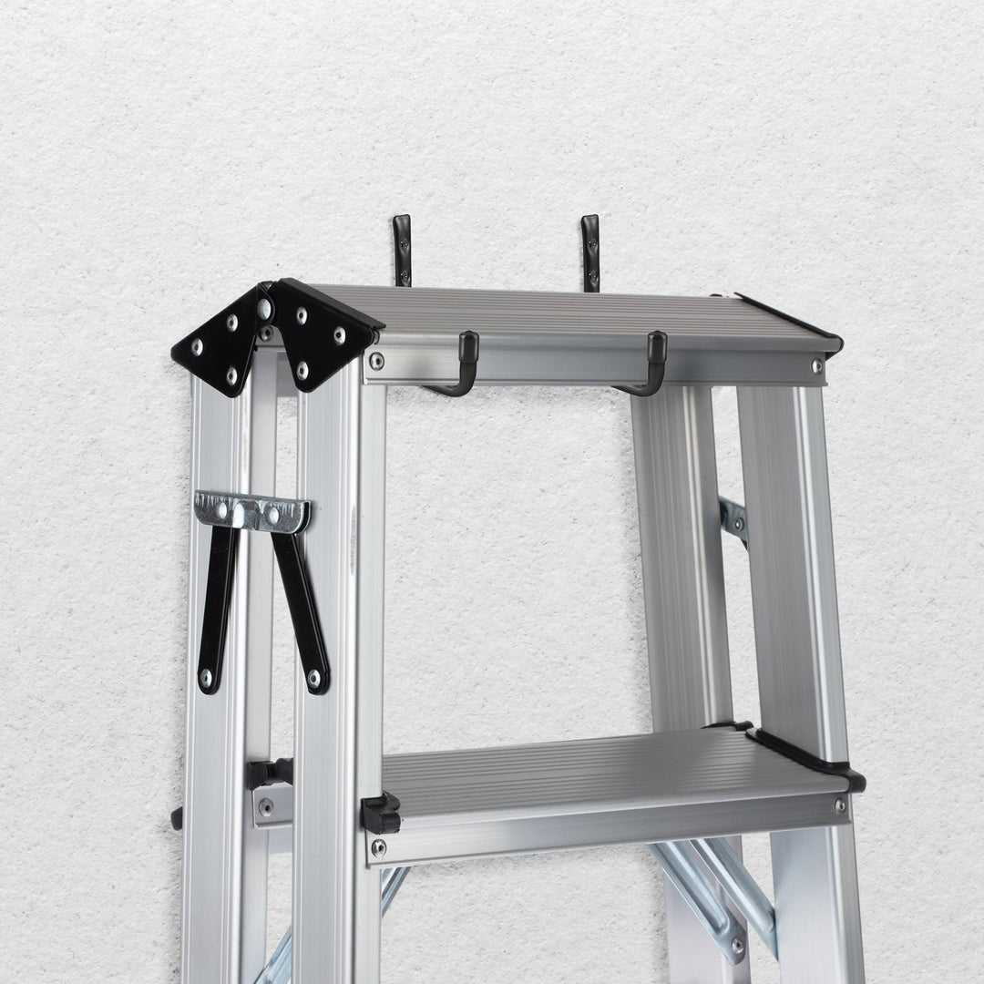 Jeu de 8 supports muraux Maclean, pour pneus, roues, échelle, vélo, acier, charge max. 22kg/support, MC-489