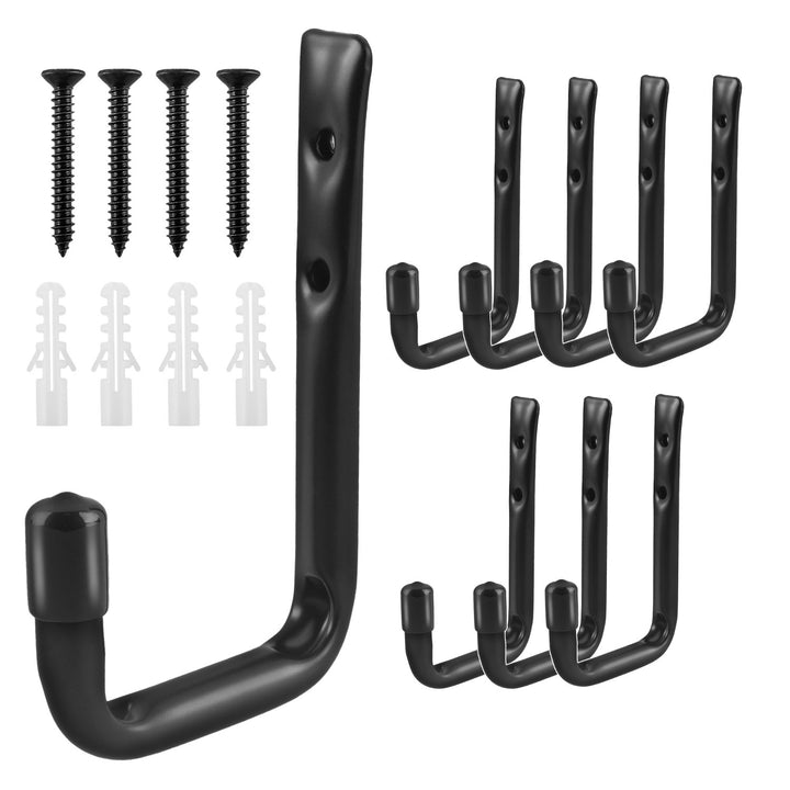 Jeu de 8 supports muraux Maclean, pour pneus, roues, échelle, vélo, acier, charge max. 22kg/support, MC-489