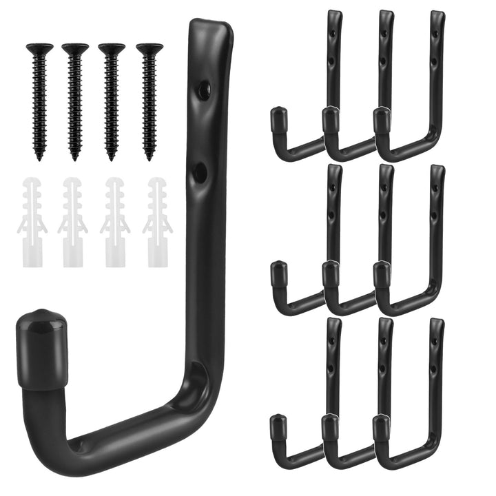 Jeu de 10 supports muraux Maclean, pour pneus, roues, échelle, vélo, acier, charge max. 22kg/support, MC-489