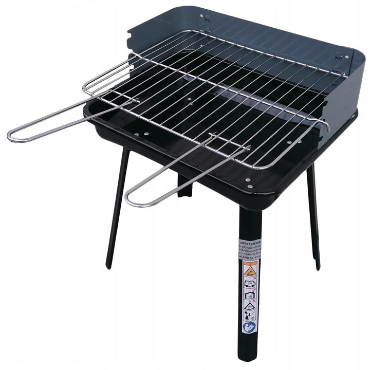 Gril à charbon de bois Master Grill & Party, rectangulaire, pliable, portable, MG936