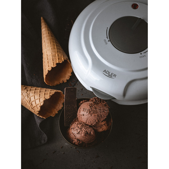 Appareil à gaufrettes Adler, température réglable en continu, 1500W, blanc, AD 3038