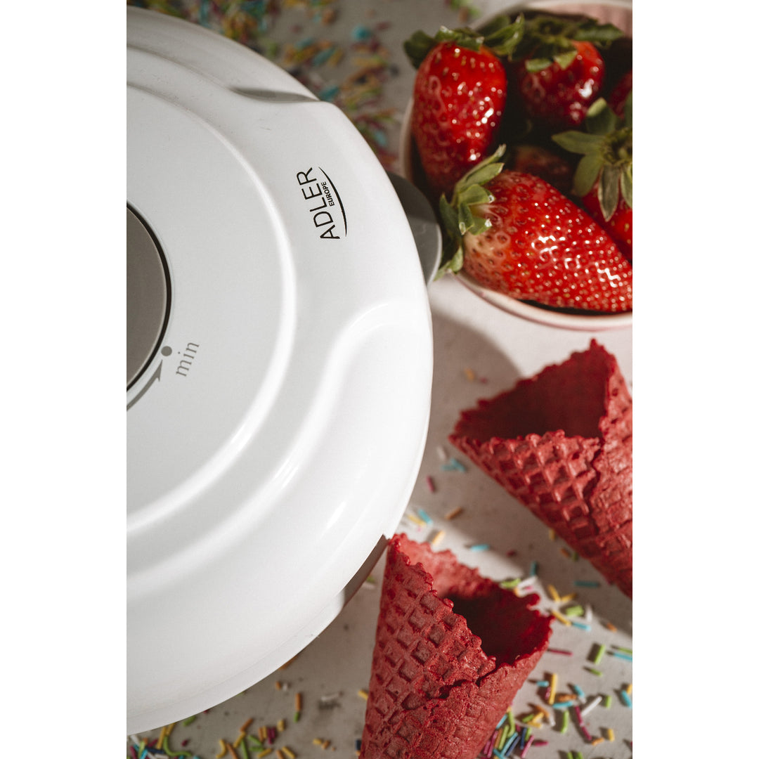 Appareil à gaufrettes Adler, température réglable en continu, 1500W, blanc, AD 3038