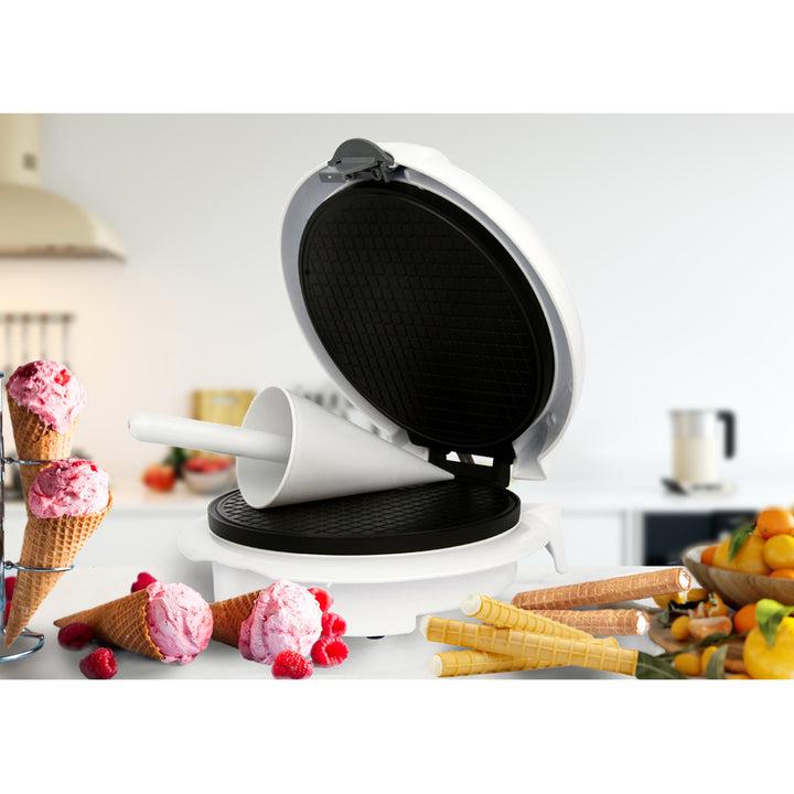 Appareil à gaufrettes Adler, température réglable en continu, 1500W, blanc, AD 3038