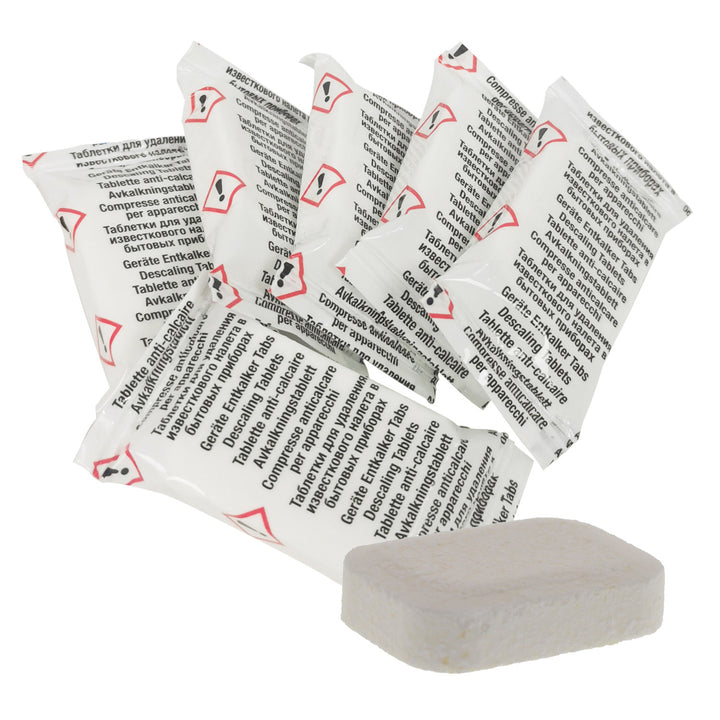 6 pastilles pour le détartrage des machines à café, etc. + 10 pastilles pour le nettoyage des machines à café