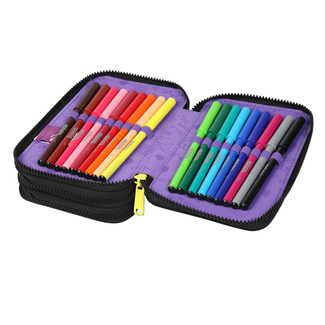 Trousse à crayons CoolPack à trois compartiments avec accessoires JUMPER 3 STITCH