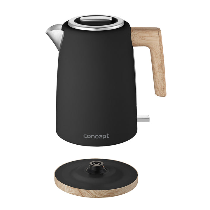 Bouilloire électrique Concept ELWOOD, acier inoxydable, 1,7L, indicateur de niveau d'eau, RK3316