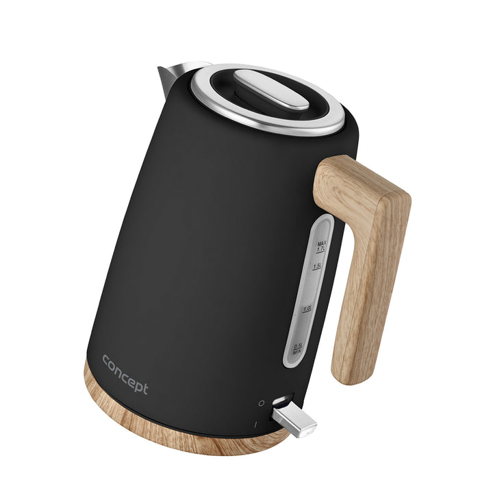Bouilloire électrique Concept ELWOOD, acier inoxydable, 1,7L, indicateur de niveau d'eau, RK3316