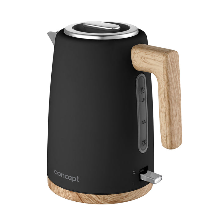 Bouilloire électrique Concept ELWOOD, acier inoxydable, 1,7L, indicateur de niveau d'eau, RK3316