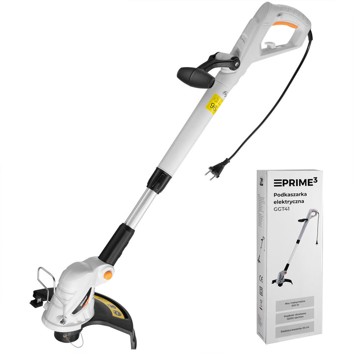 Coupe-bordures électrique Prime3, 500W, 25cm de diamètre de ligne, 12000 rpm, GGT41