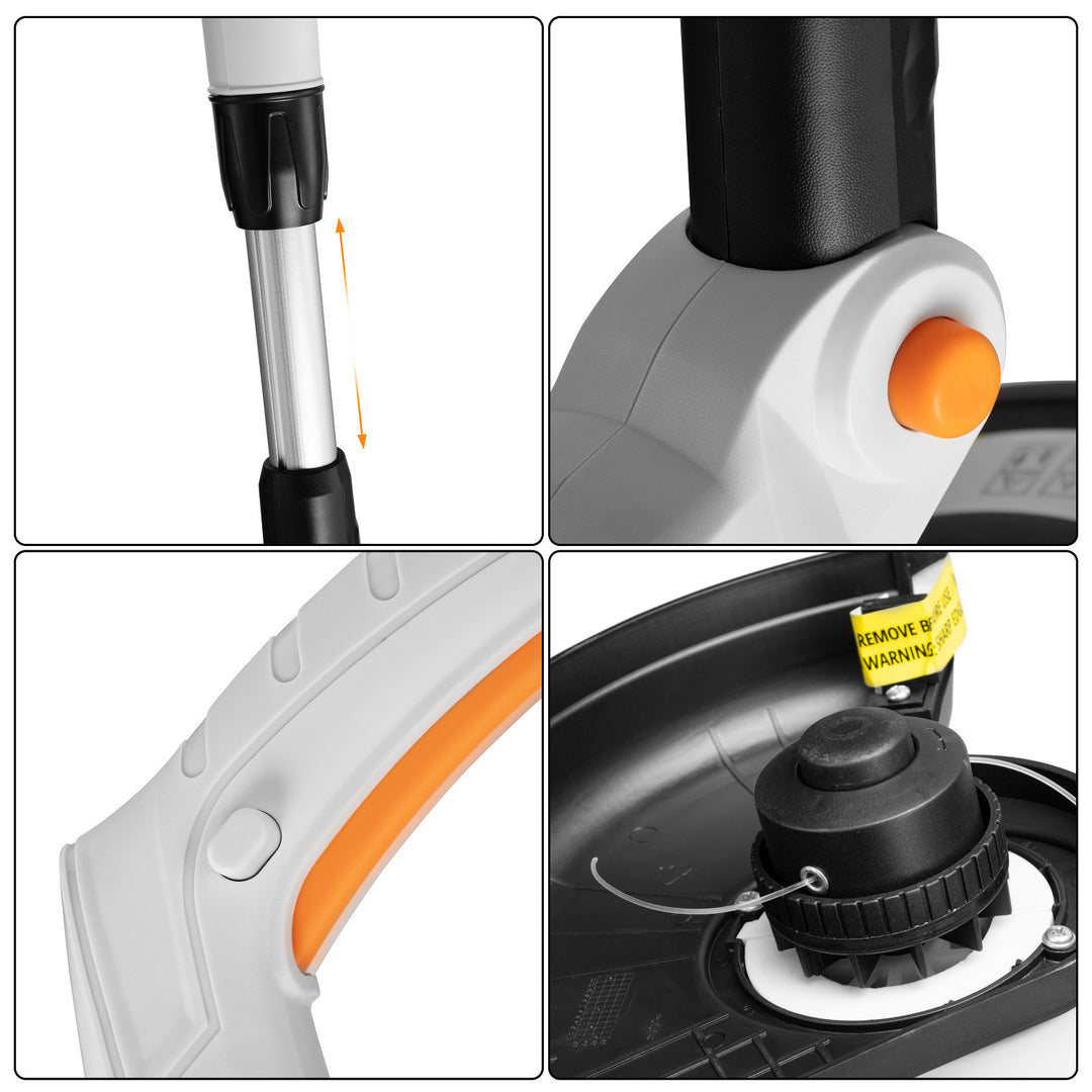 Coupe-bordures électrique Prime3, 500W, 25cm de diamètre de ligne, 12000 rpm, GGT41
