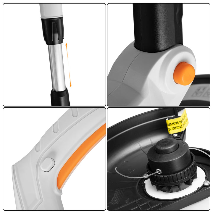Coupe-bordures électrique Prime3, 500W, 25cm de diamètre de ligne, 12000 rpm, GGT41