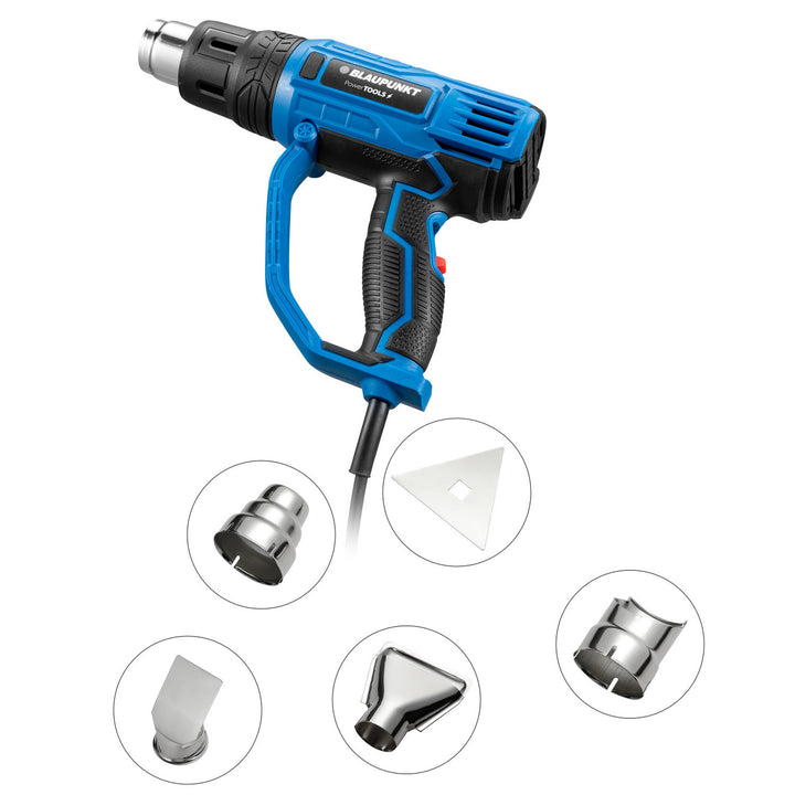Pistolet thermique Blaupunkt, 2000W, contrôle de la soufflerie, plage 350-600°C, HG2010